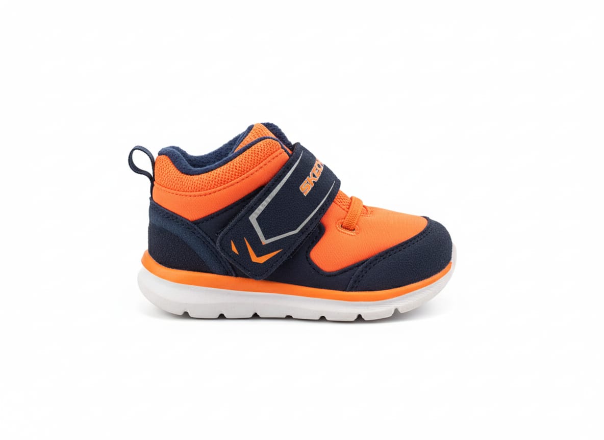 Skechers kids Specially Designed For a Toddler's Foot  ORANGE AND NAVEY