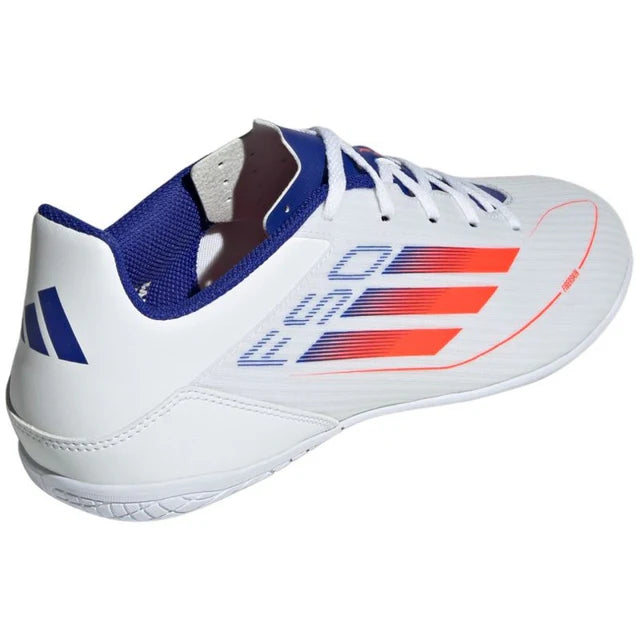 Adidas F50 Club Indoor Soccer Shoes 'White/Sun Red/Shiny Blue' - [IF1345]
