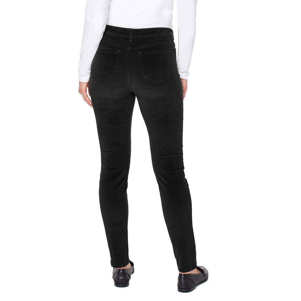 SIZE: 30 - Well Worn Women High Rise Corduroy Skinny Pant (Black 10/30)
