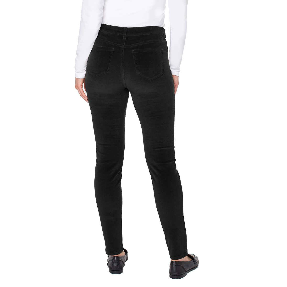 SIZE: 30 - Well Worn Women High Rise Corduroy Skinny Pant (Black 10/30)