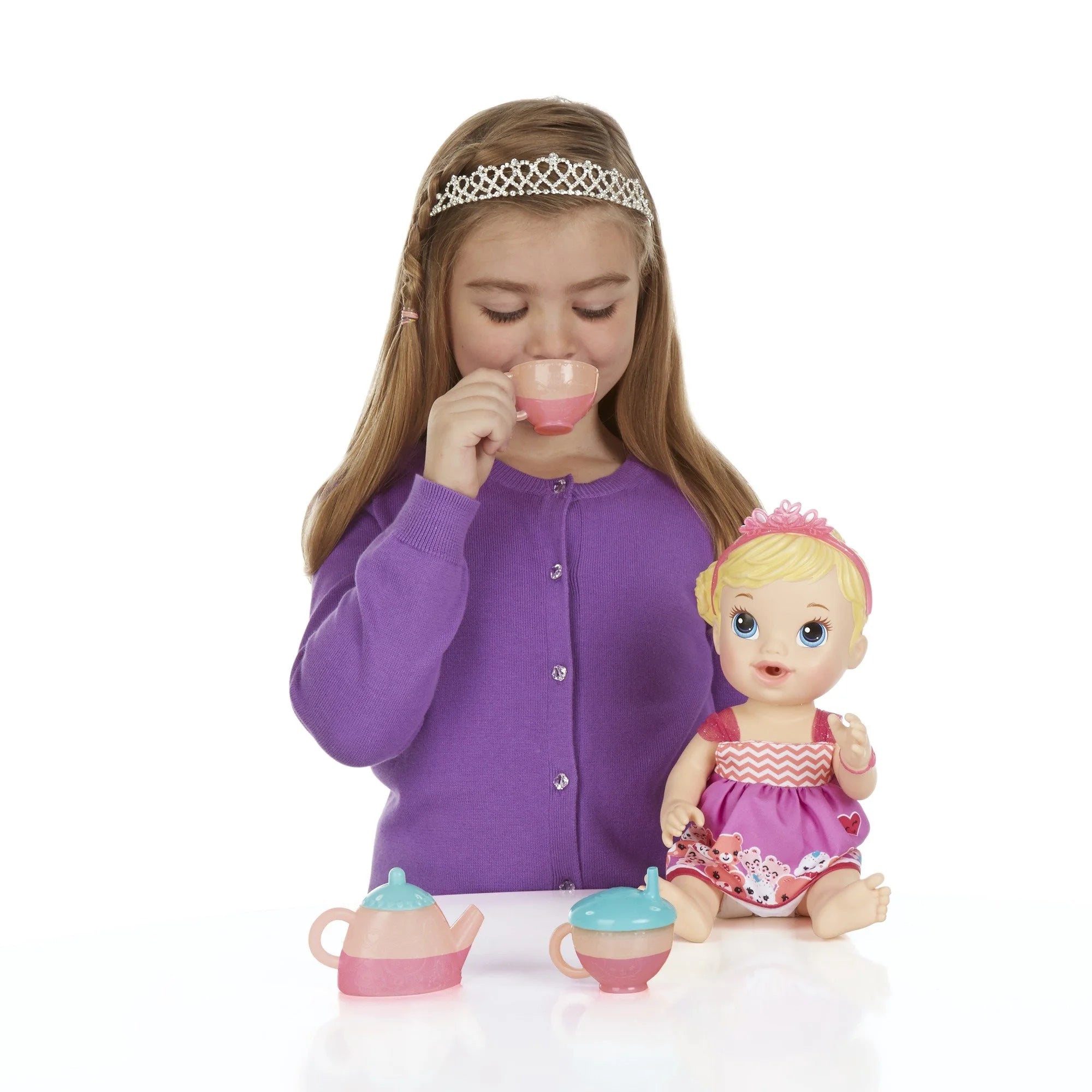 Baby Alive Lil' Sips Baby Has a Tea Party Doll - Blonde Hair