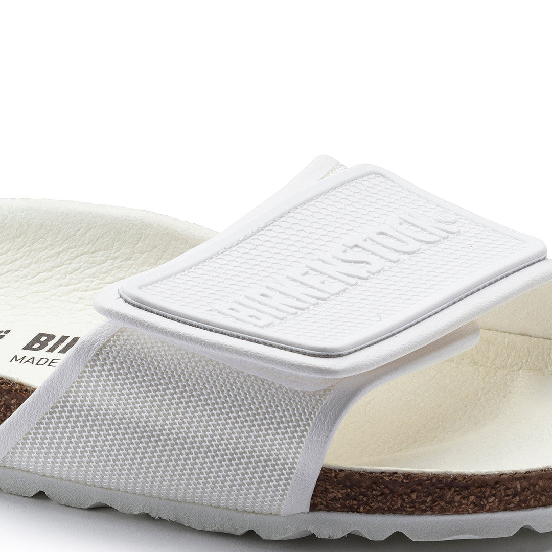 Birkenstock Tema White Regular Width Micro Fibre One-Strap Sandals ( WITHOUT BOX )