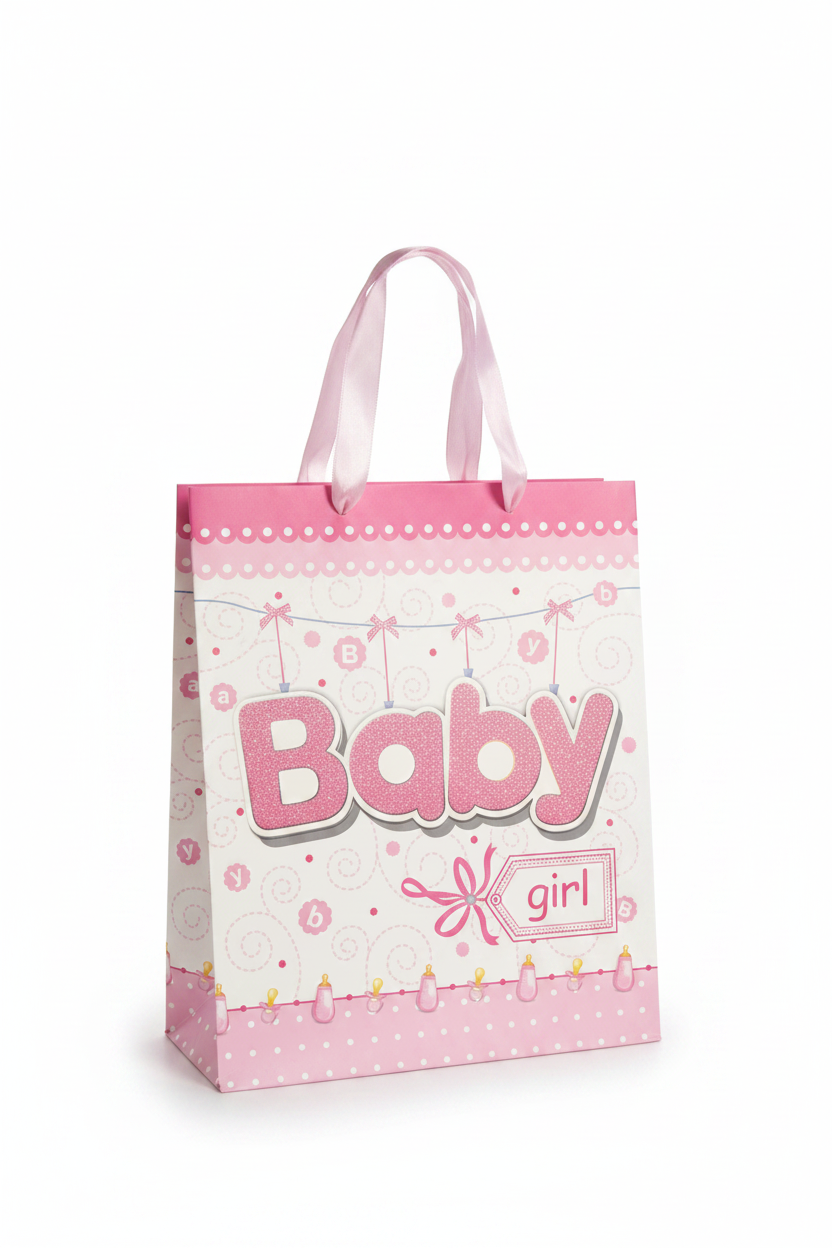Baby Girl Pink Gift Bag