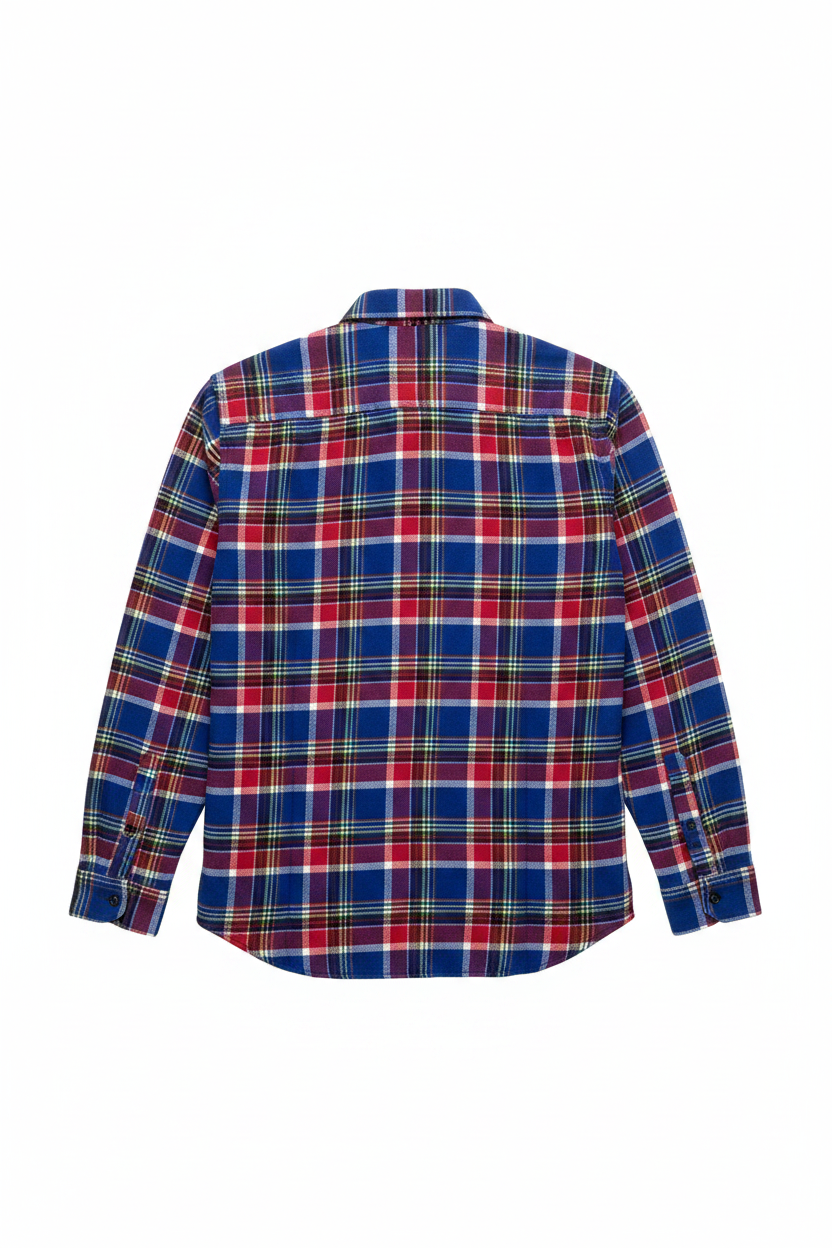 Back view flannel shirt