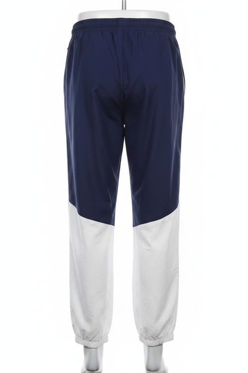 Back View - Navy White Colorblock Joggers
