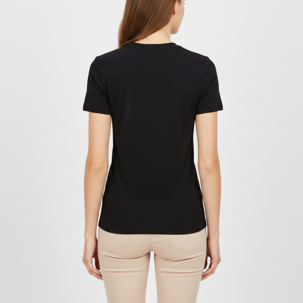 Back View – Plain Black No Collar Tape