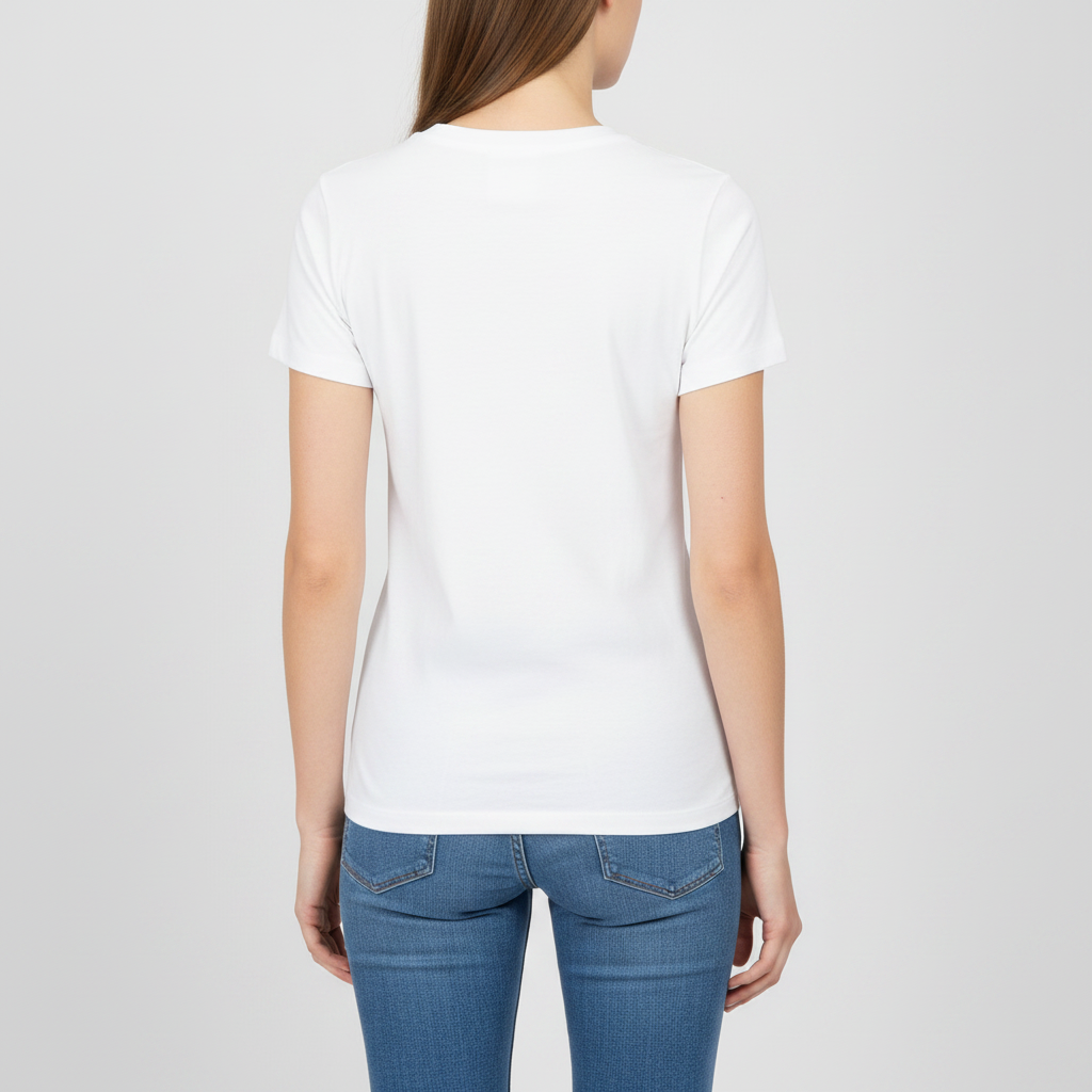 Back View – Plain White, No Collar Tape