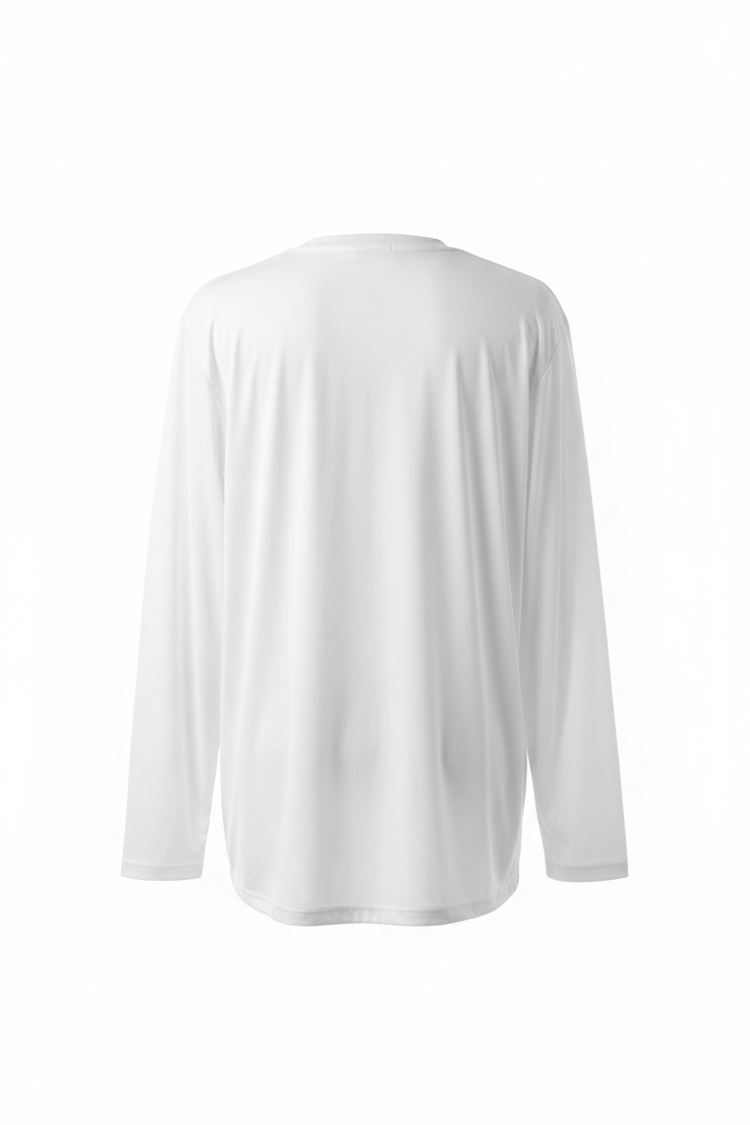 Back View White Long-Sleeve