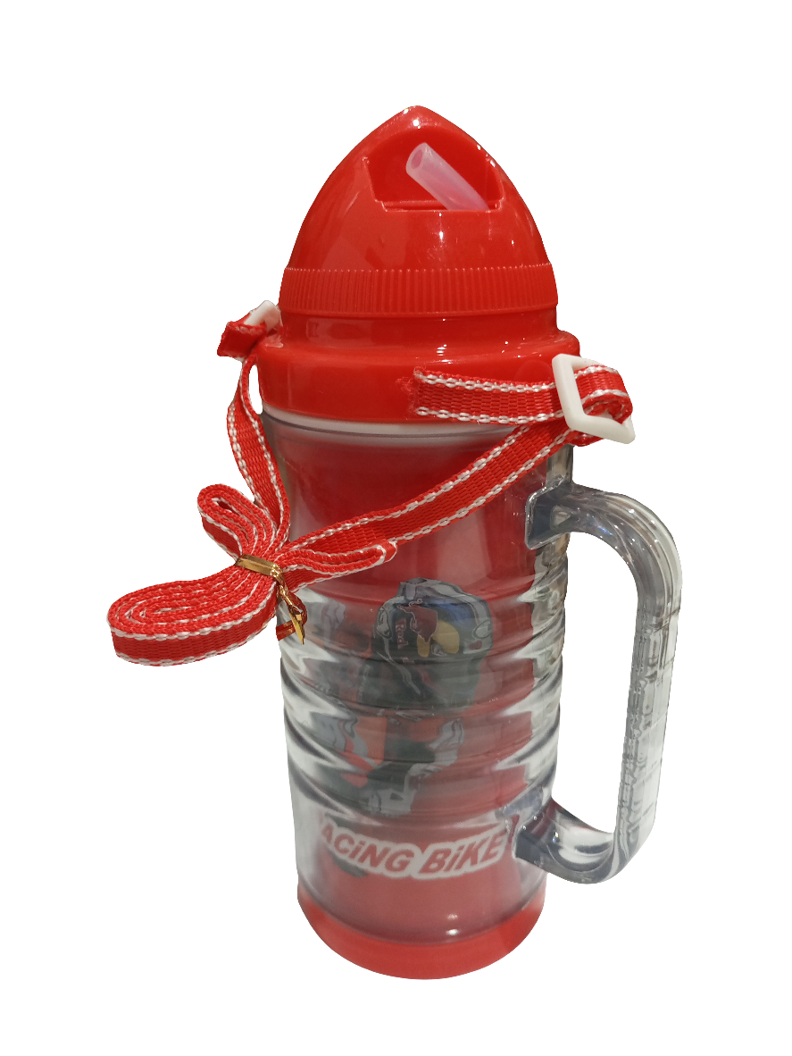 Juniors Printed Water Bottle with Strap - 350ml