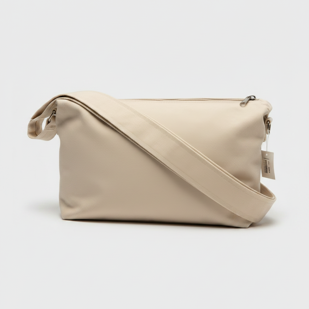 Beige Canvas Bag – Three Quarter