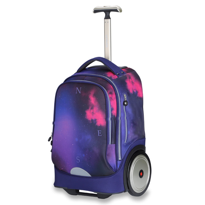 UNIKER Rolling Laptop Bag for 14 Inch,19 Inch Roller Bookbag,Wheeled Computer Bag Women,Airplane Bag Carry on Under Seat,Trolley Schoolbag with Big Wheels Purple