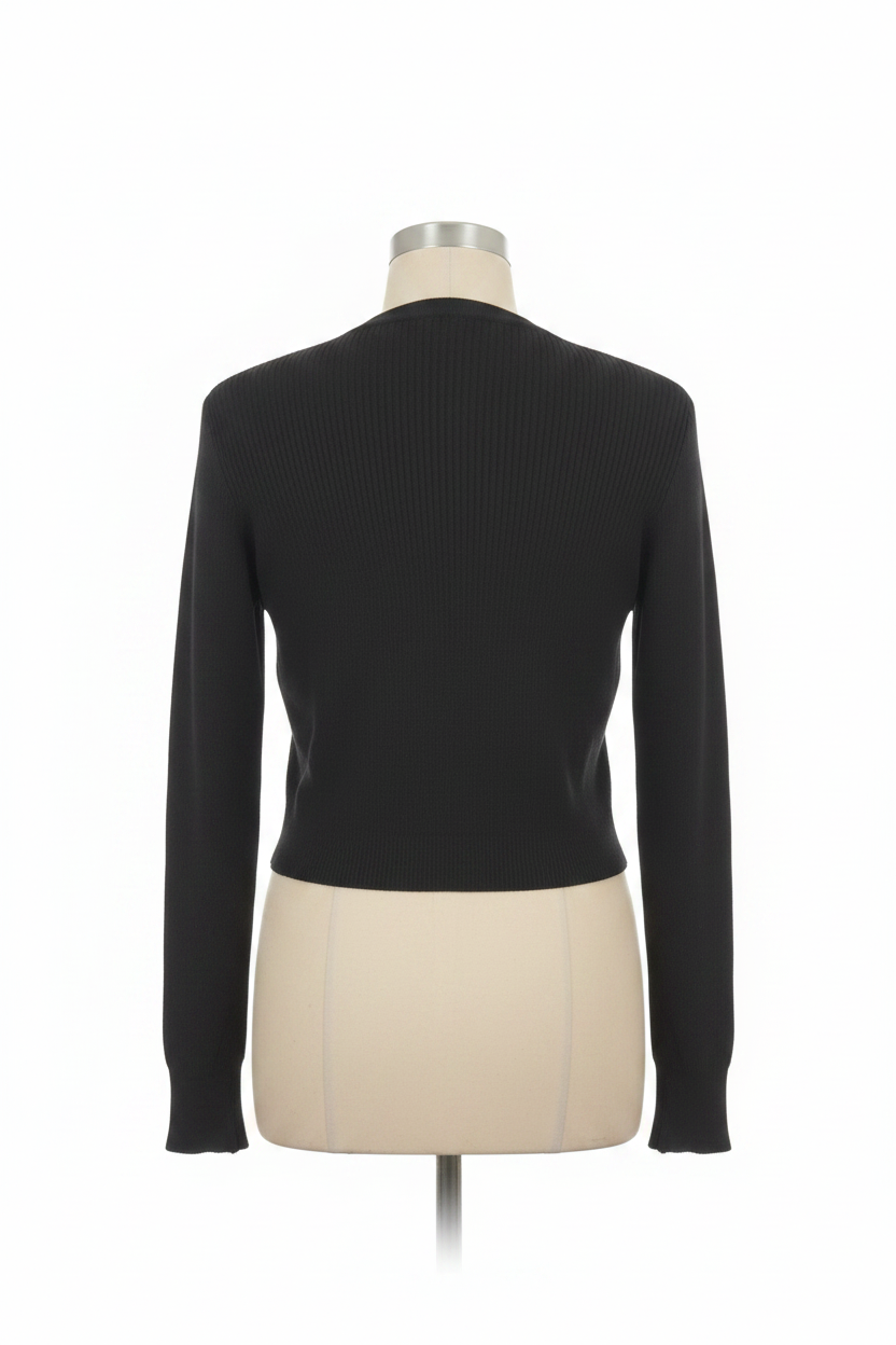 Black Cardigan Back