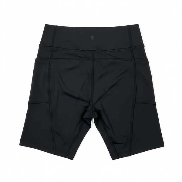Black Cargo Bike Shorts - Back