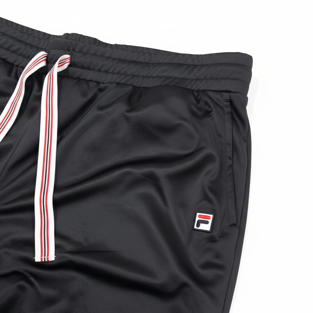 Black FILA Pants Detail