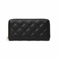 Black Quilted Wallet - Front