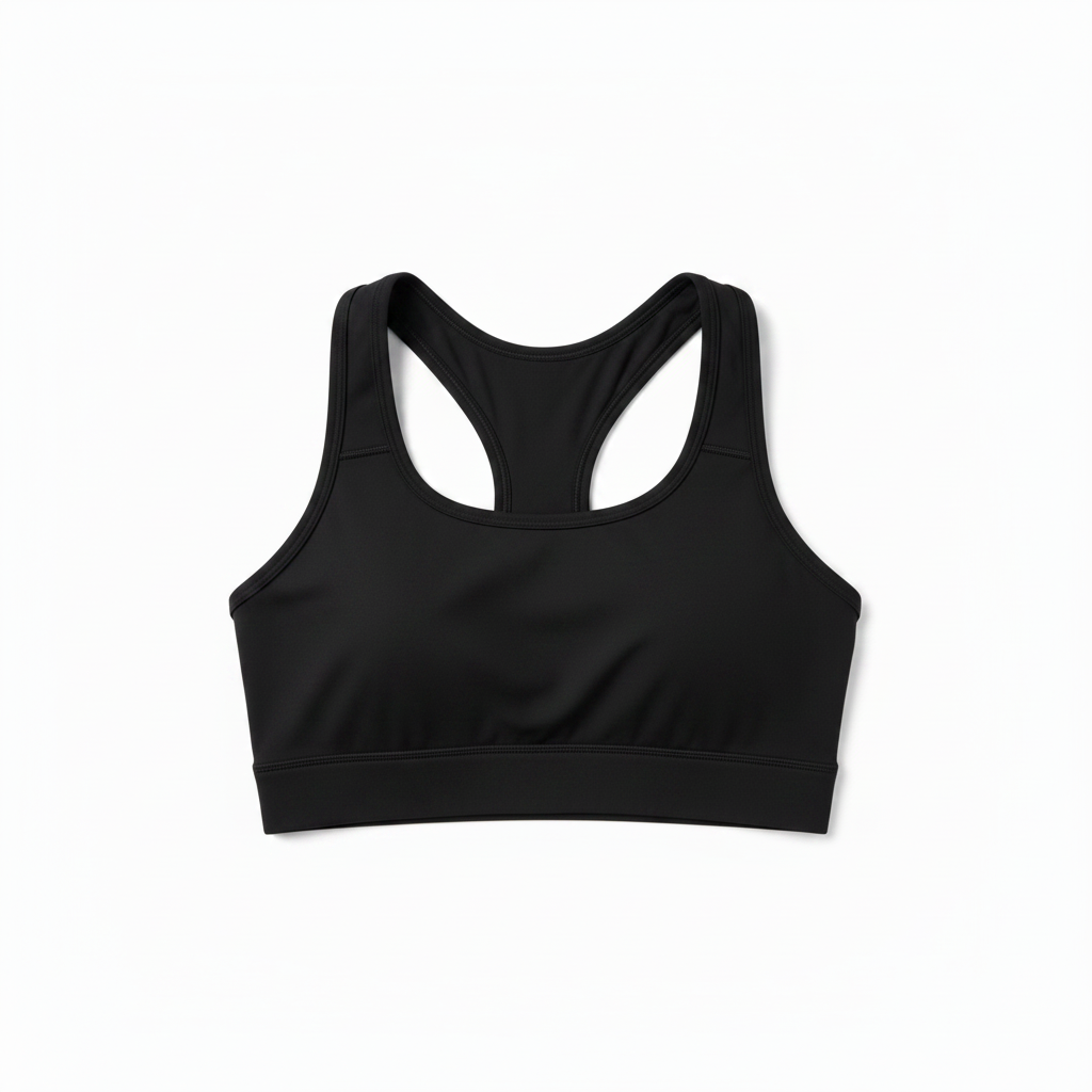 Black Racerback Bra Front