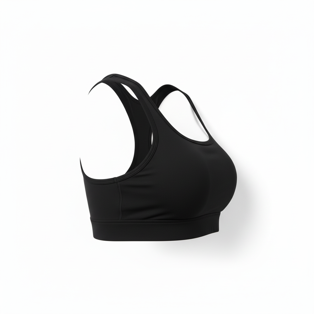 Black Racerback Bra Side
