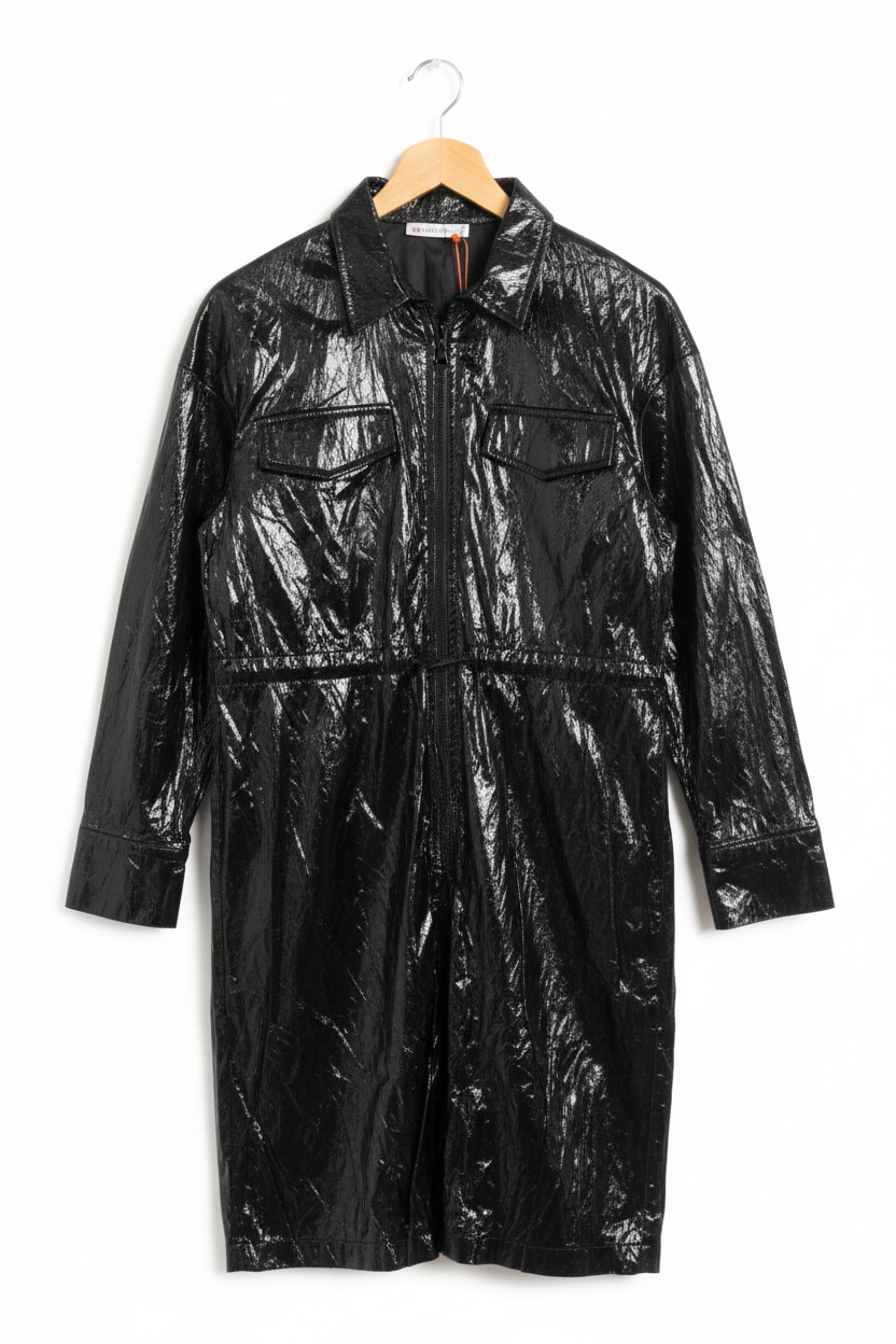 Black Shiny Jacket - Front
