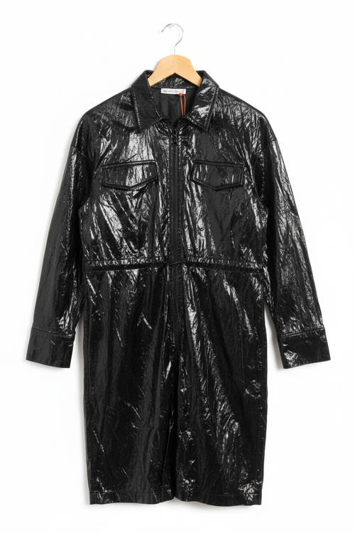 Black Shiny Jacket - Front