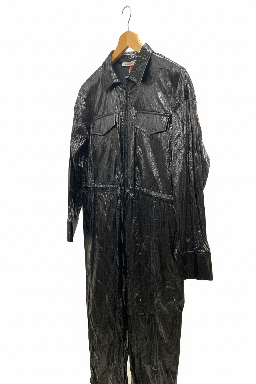 Black Shiny Jacket - Side