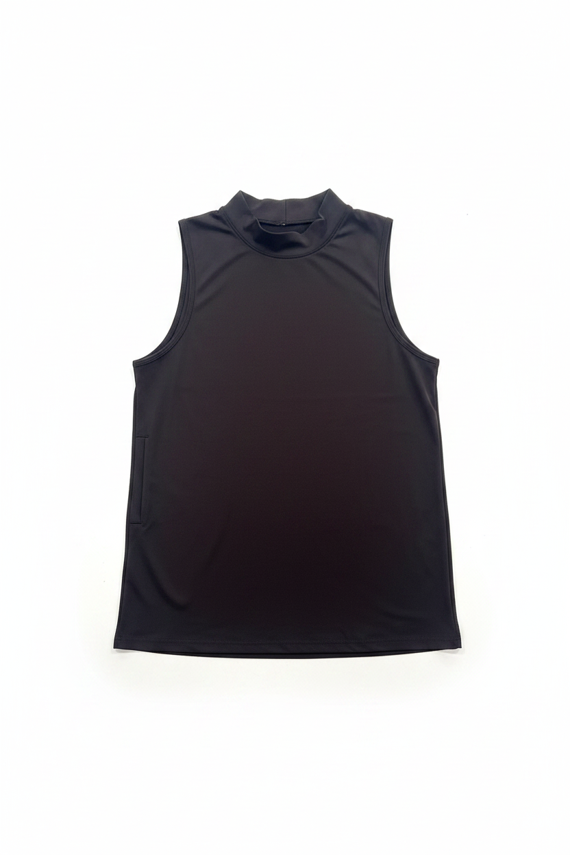 Black Tank Top - White Background