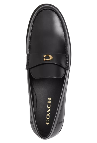 Coach Jocelyn Leather Loafer Shiny Black