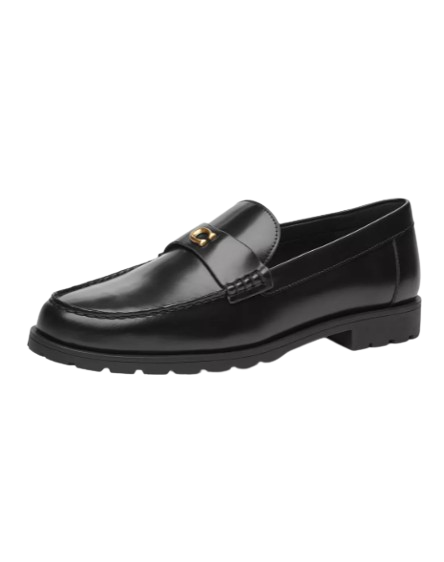 Coach Jocelyn Leather Loafer Shiny Black