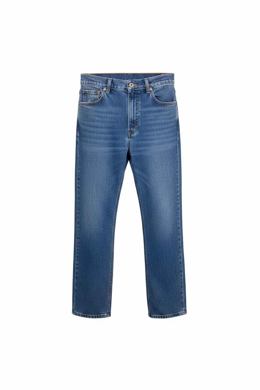 Blue Denim Jeans - White Background