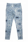 Blue Marble Leggings - Front
