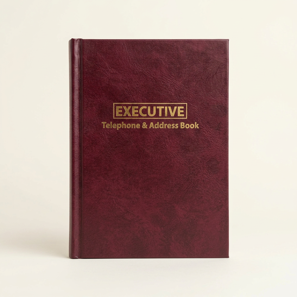 Burgundy Executive Telephone and Address Book studio product image