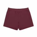 Burgundy Shorts Front White BG