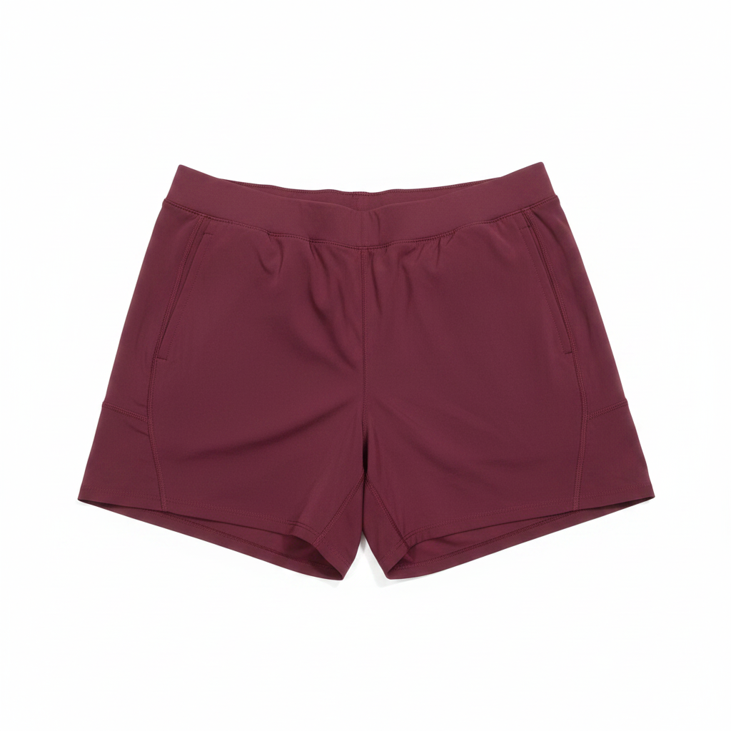 Burgundy Shorts Front