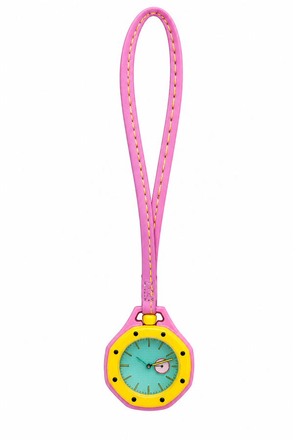 urban pop hangng pocket watch yellow and pink