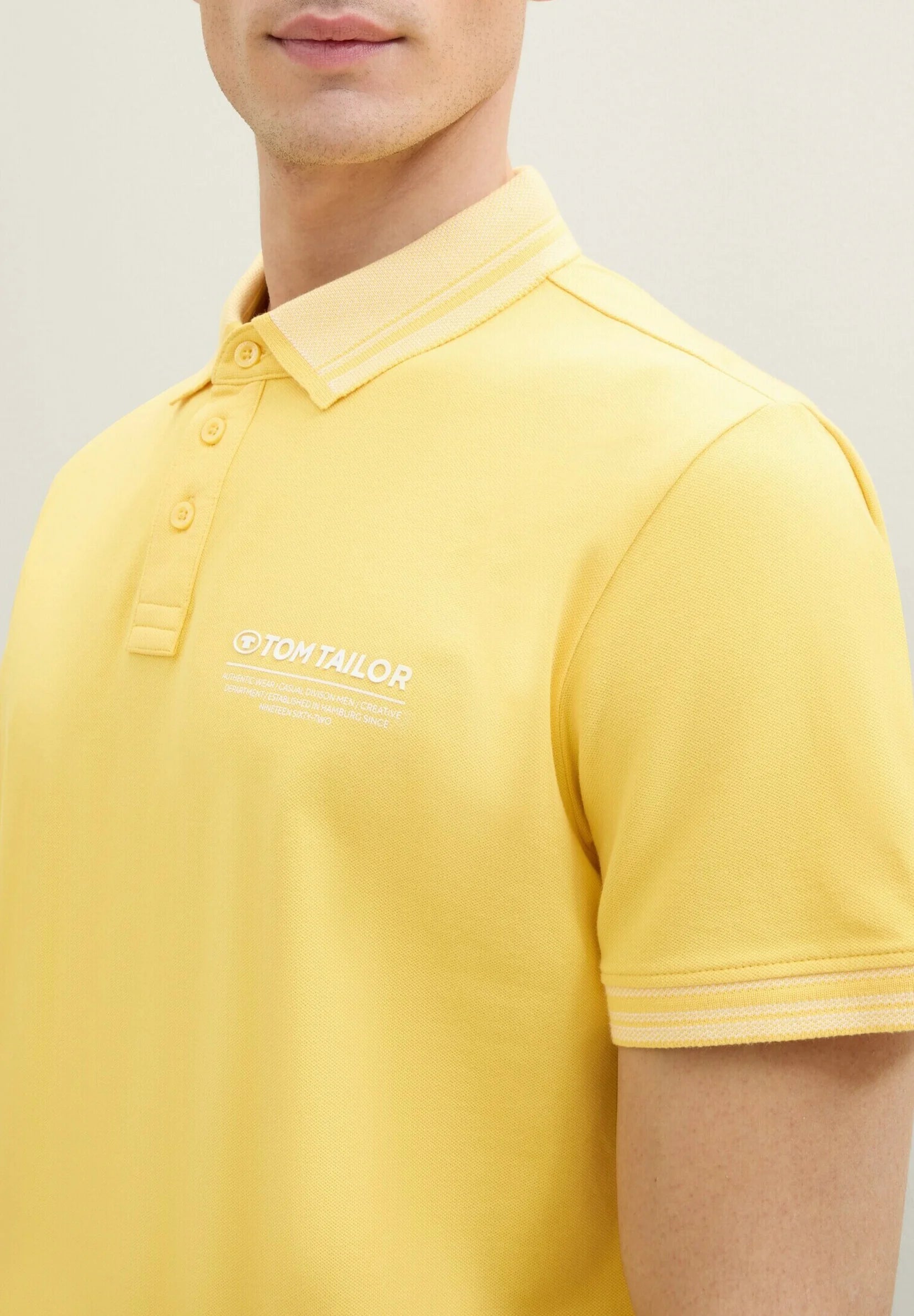 TOM TAILOR MIT LOGO - Polo Shirt - Sunny Yellow