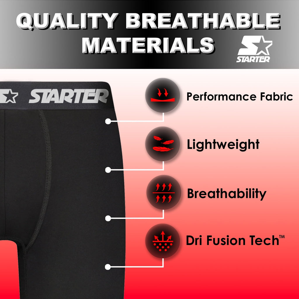 Starter Men S Performance Athletic Stretch Boxer Briefs 6-Pack