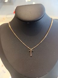Necklace Elegant 18k Gold plated Letter T Alphabet Chain for Women (no box) Accessories