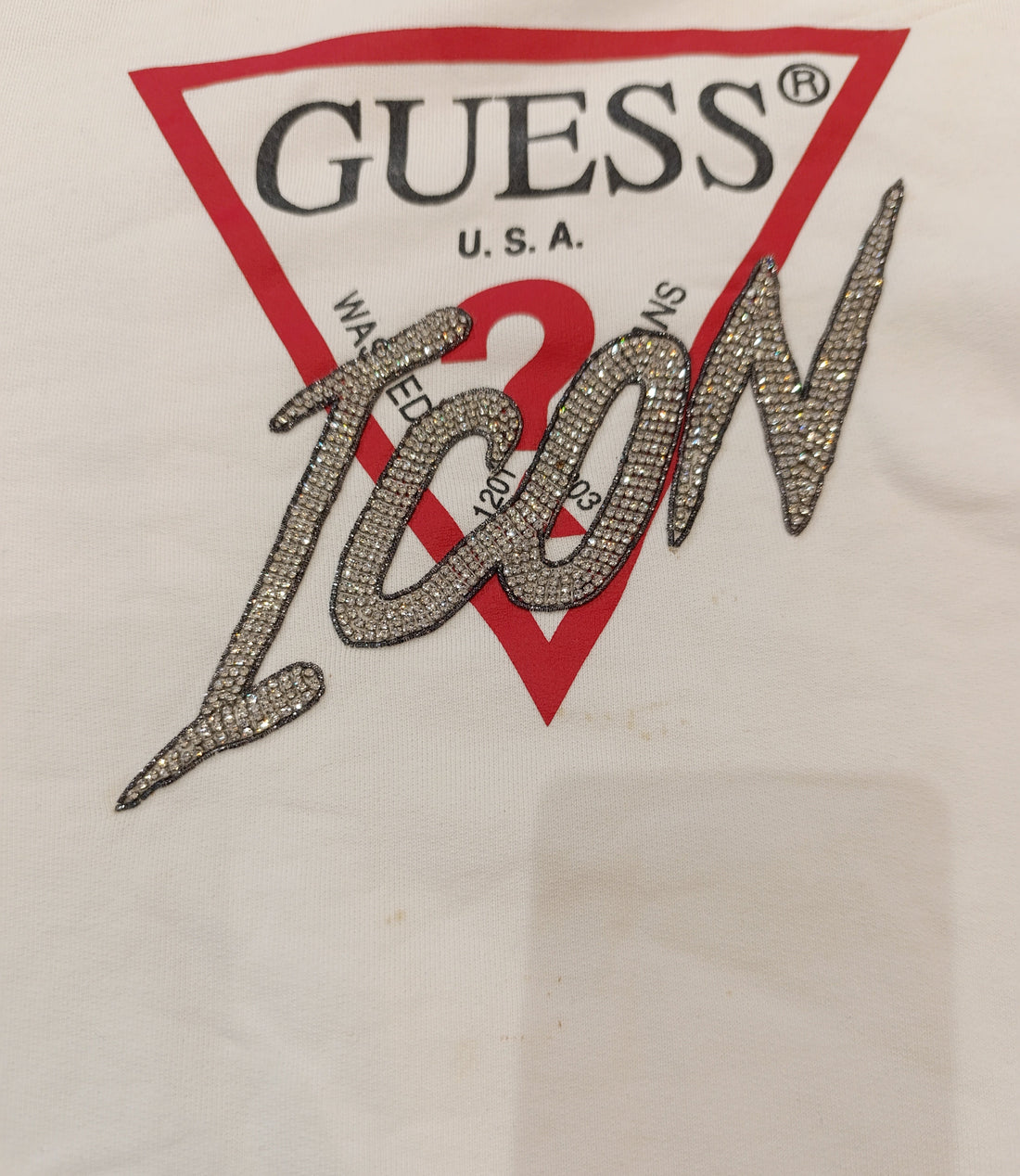 Guess Sweatshirt Woman Guess White FULL SLEEVE (slightly dirty )