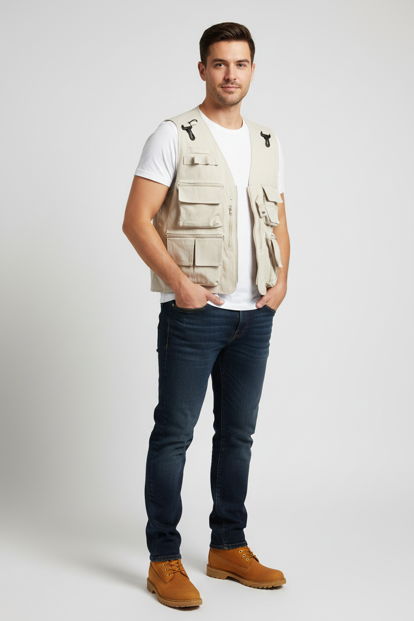 Cargo Vest on Male Model