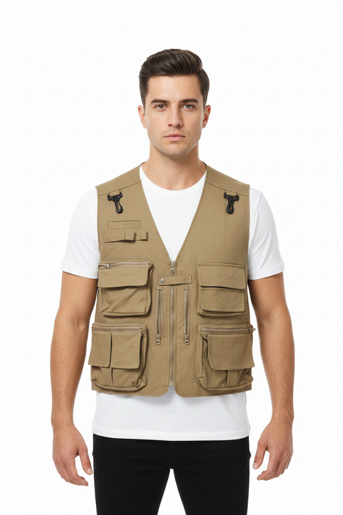 Cargo Vest On Model