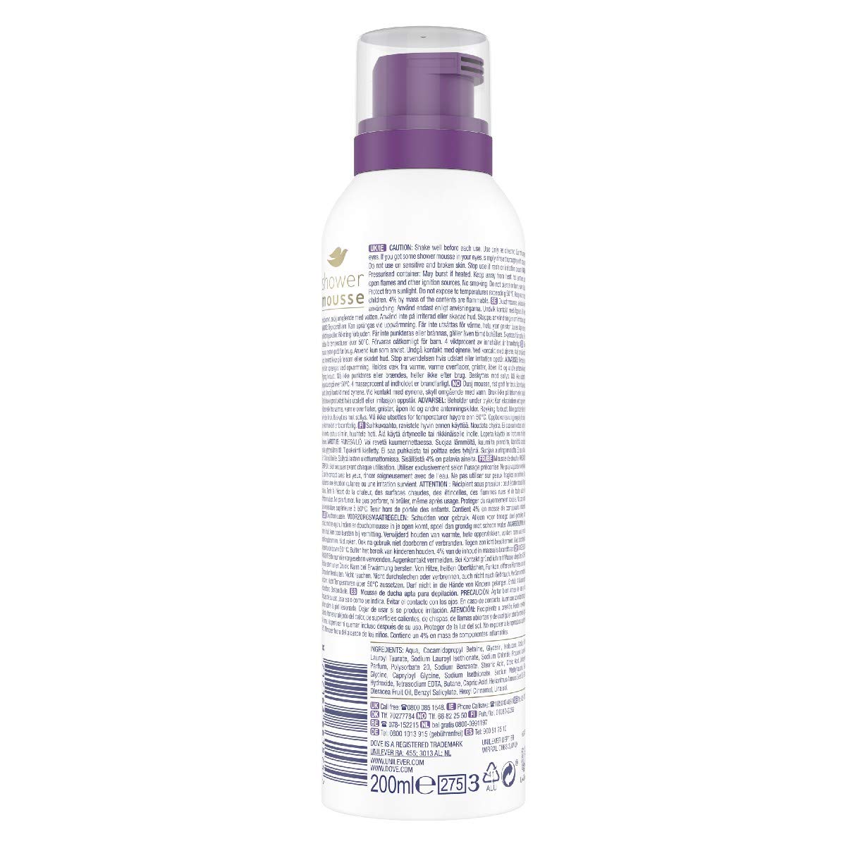 Dove Shower & Shaving Mousse with Açaí Oil | 200ml