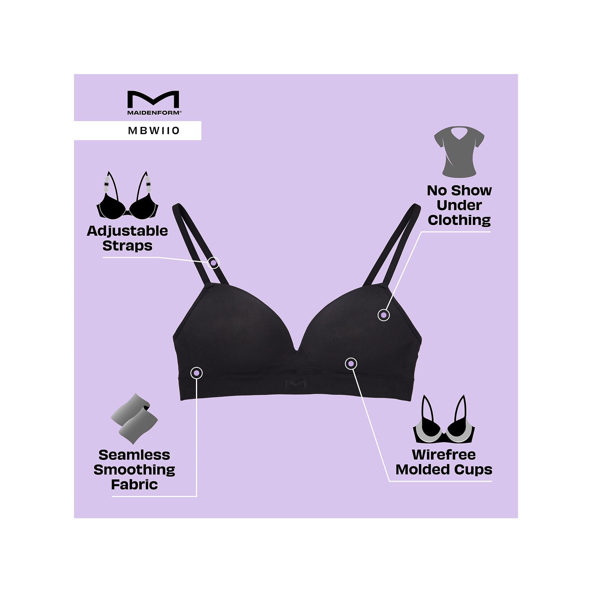 SIZE: S - Maidenform M Women's Seamless Bralette