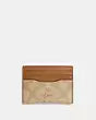 COACH Slim Id Card Case In Signature Canvas HONEY BROWN COLOR