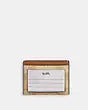 COACH Slim Id Card Case In Signature Canvas HONEY BROWN COLOR
