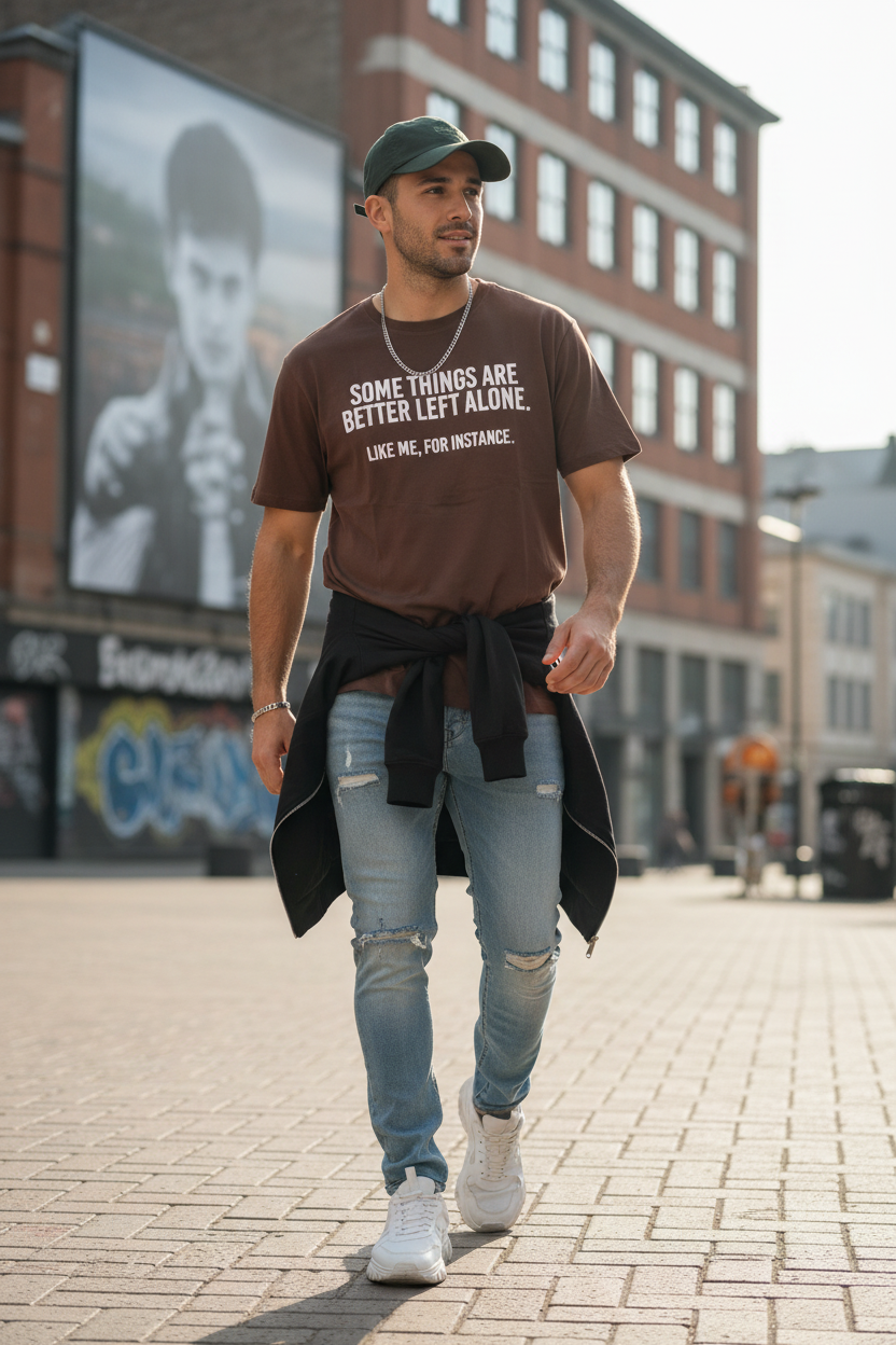 Coffee Brown Tee - Lifestyle
