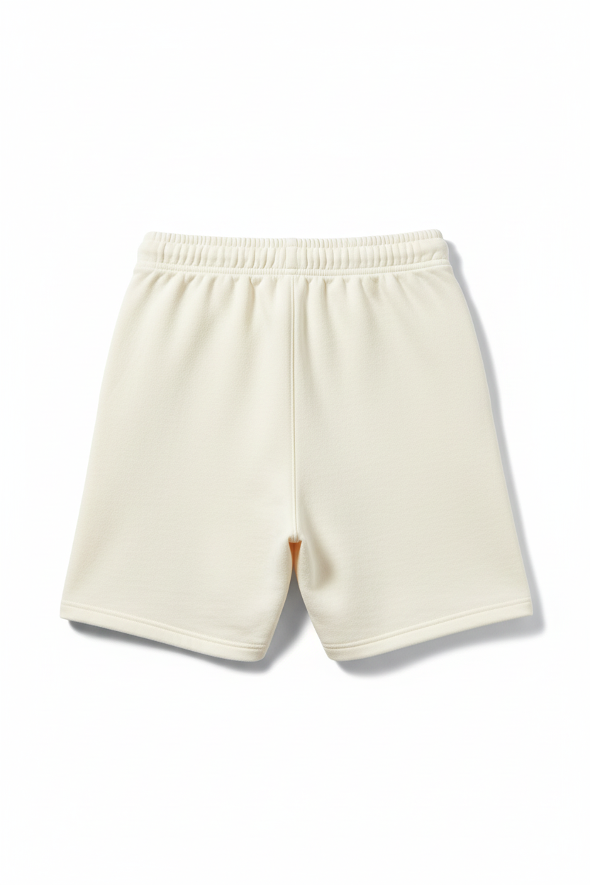 Cream Sweat Shorts - Back No Pocket