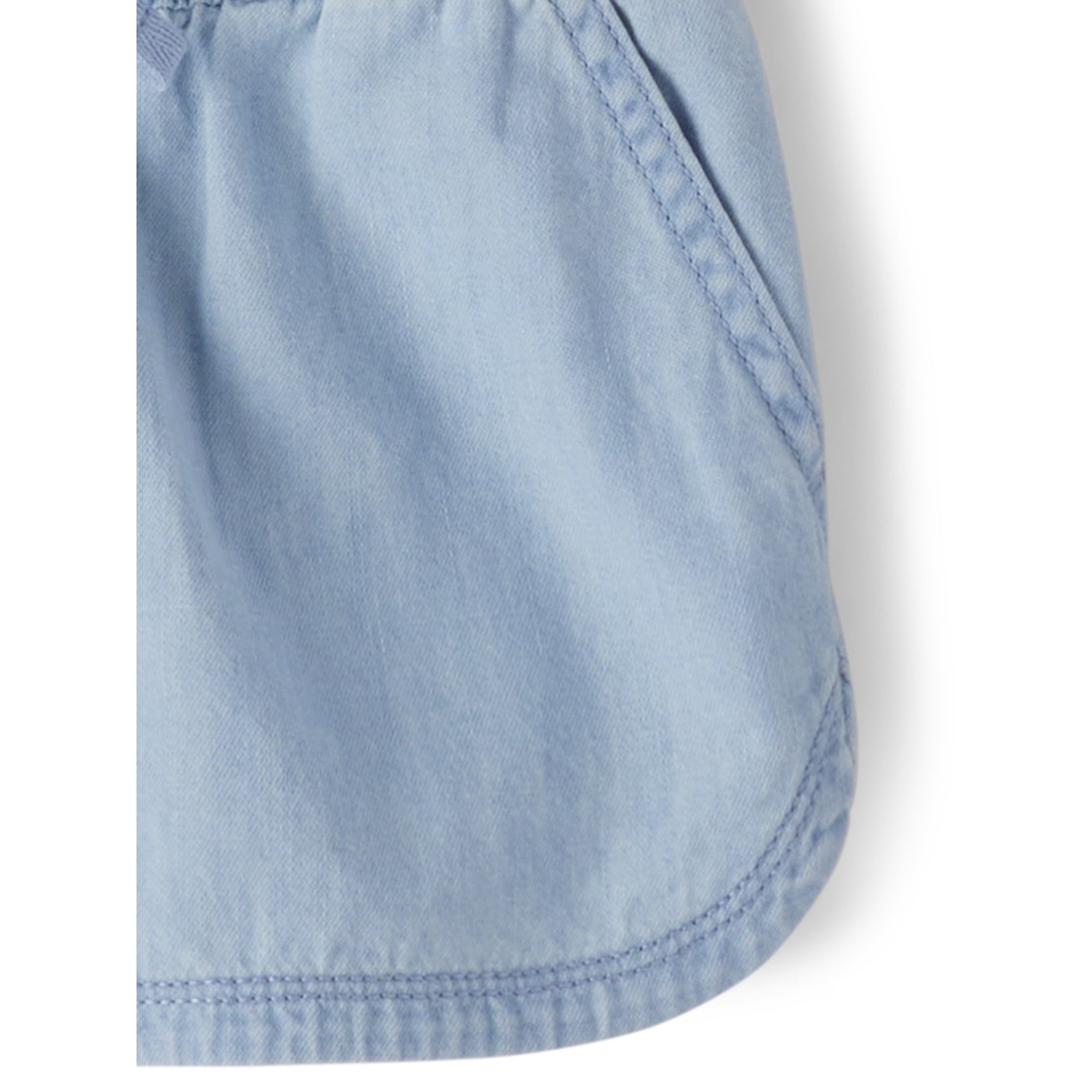 SIZE: 14 - The Children's Place Girls Chambray Denim Pull On Short