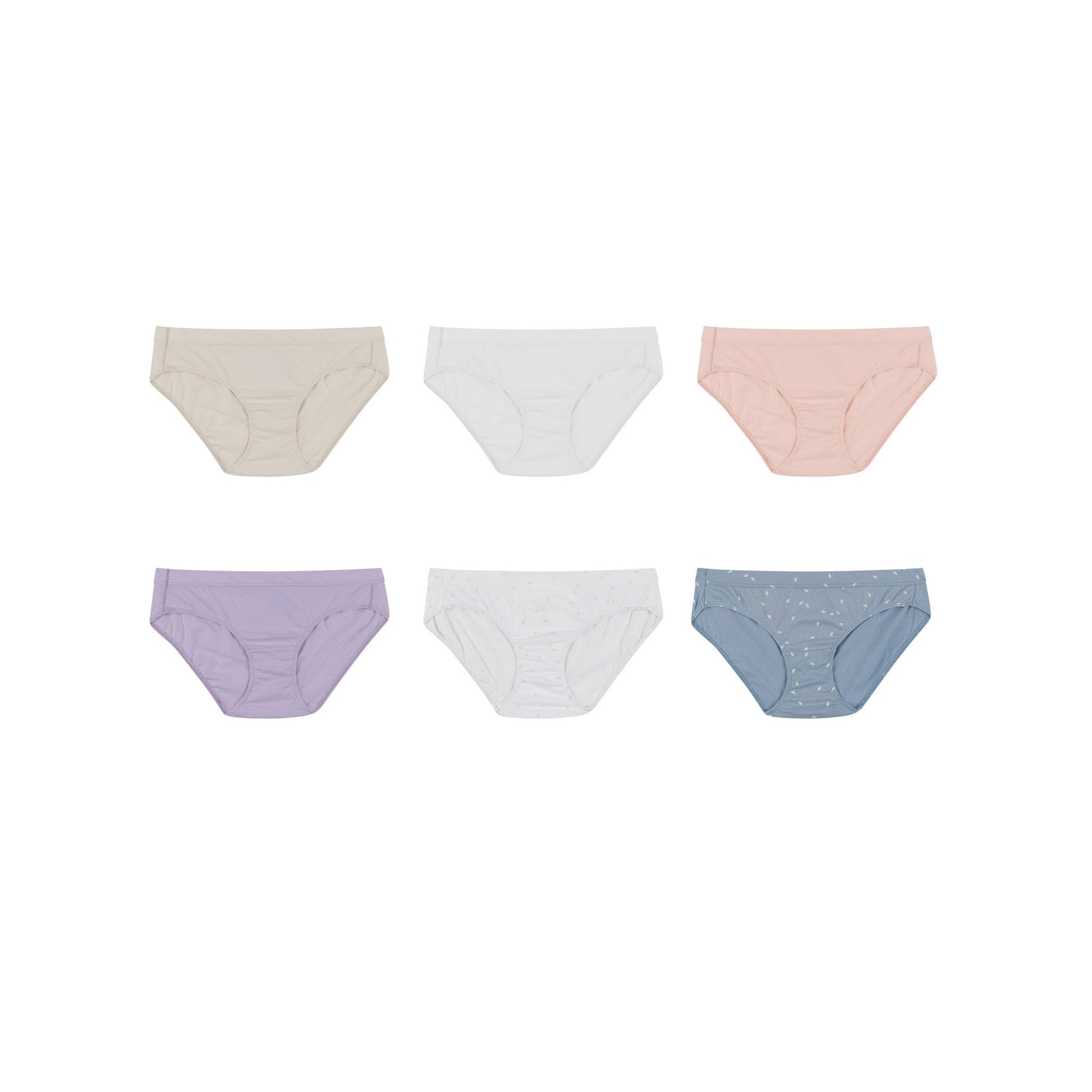 SIZE: M - Hanes ComfortSoft Women's Hipster Underwear Pack, Organic Cotton Panties, Assorted Colors, 6-Pack