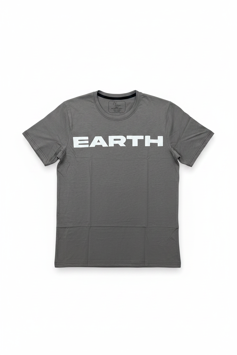 Dark Grey Earth Tee - Flat Lay