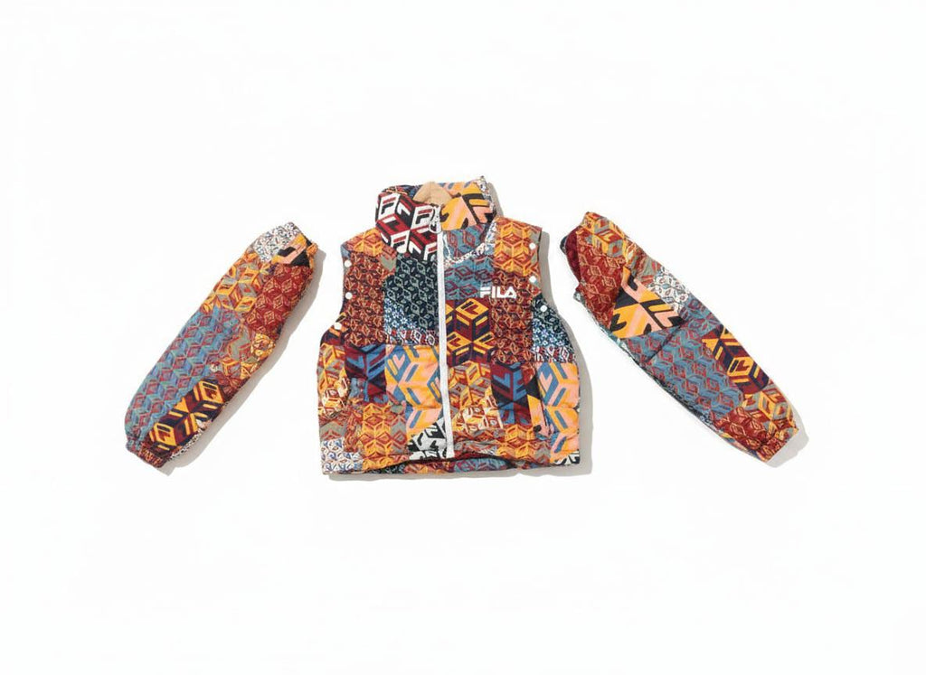 FILA WOMEN JACKET MARINA SNAPOFF SLV CROP PUFFR