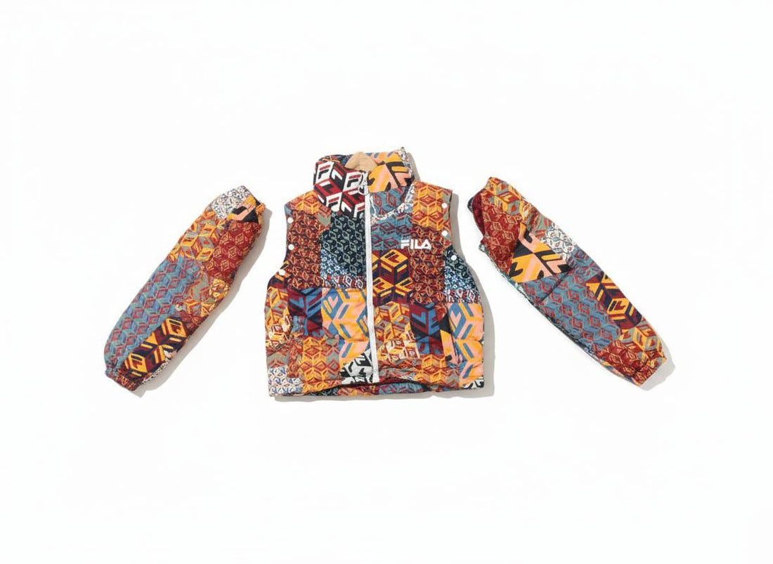 FILA WOMEN JACKET MARINA SNAPOFF SLV CROP PUFFR (F22USAW2 / 933)